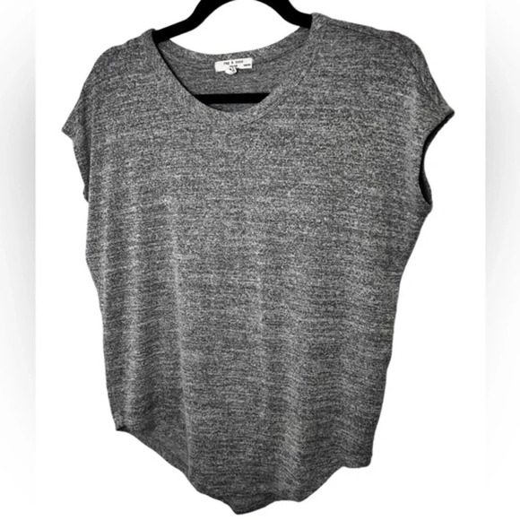 Rag and bone basic gray slub tee with cap style sleeves in excellent condition​ - Picture 1 of 3